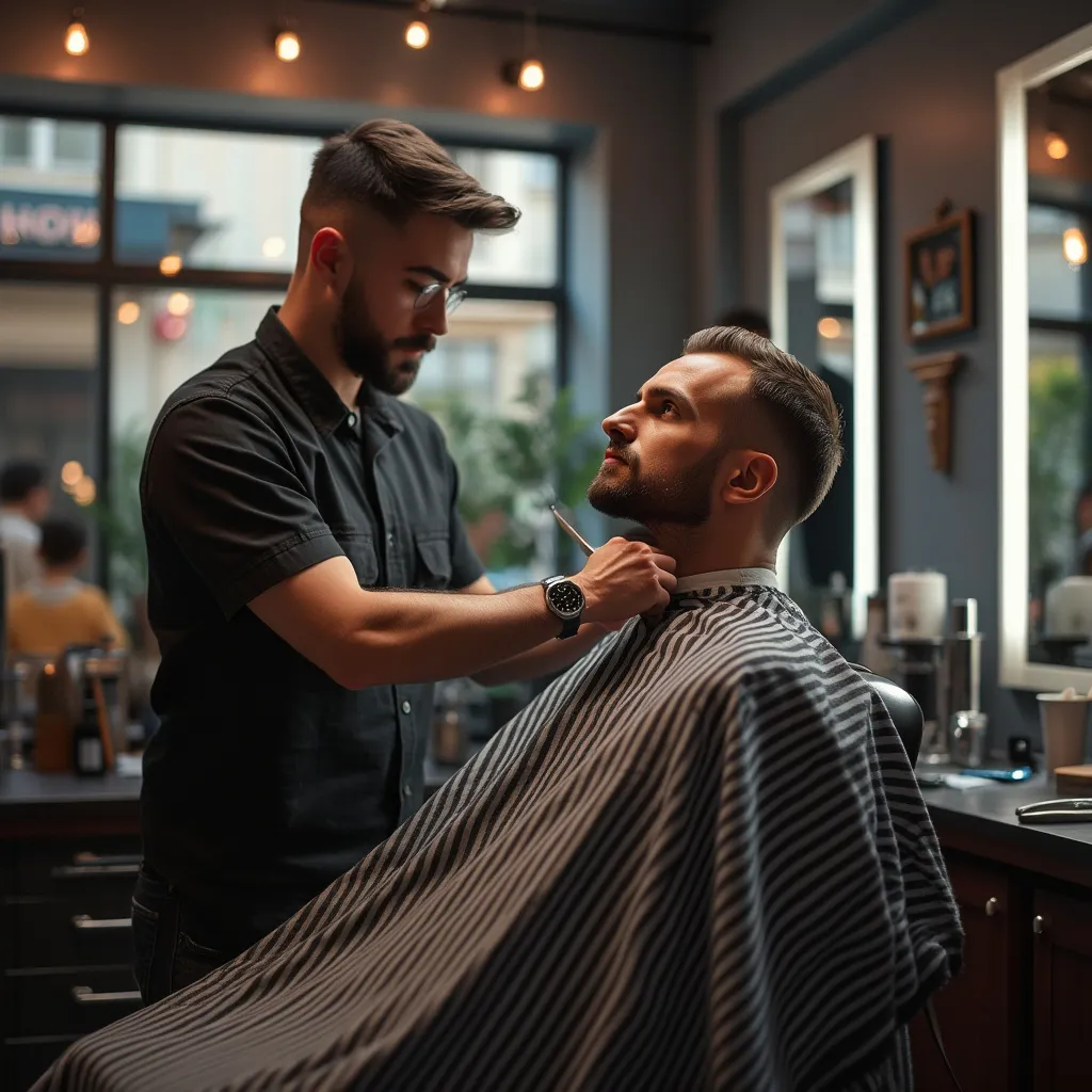 Ambiente de la barbería